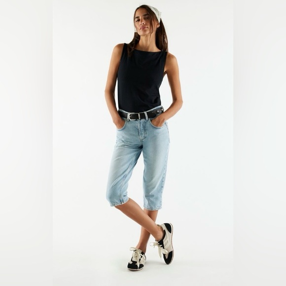 We The Free Boat-Neck Muscle Tank ~ NWT ~ XS ~ Black ~ Free People - Picture 7 of 12